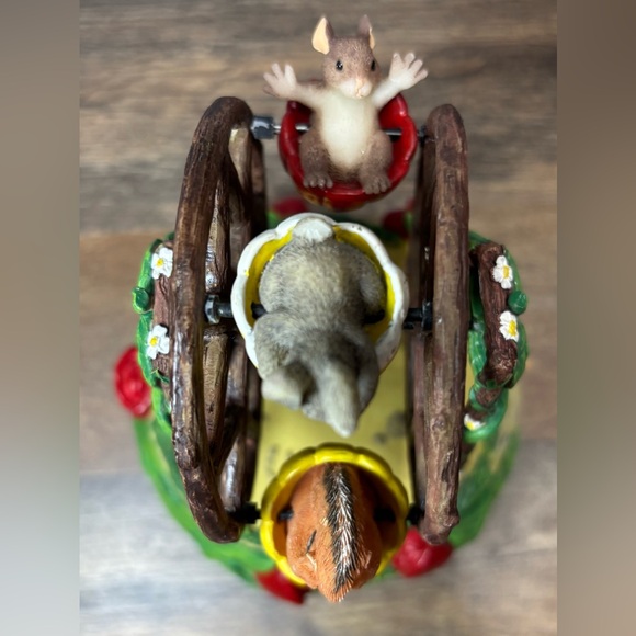 Fitz & Floyd Tulip Ferris Wheel teeny Tiny Tails Animal Music Box 1998 Excellent - Picture 6 of 12